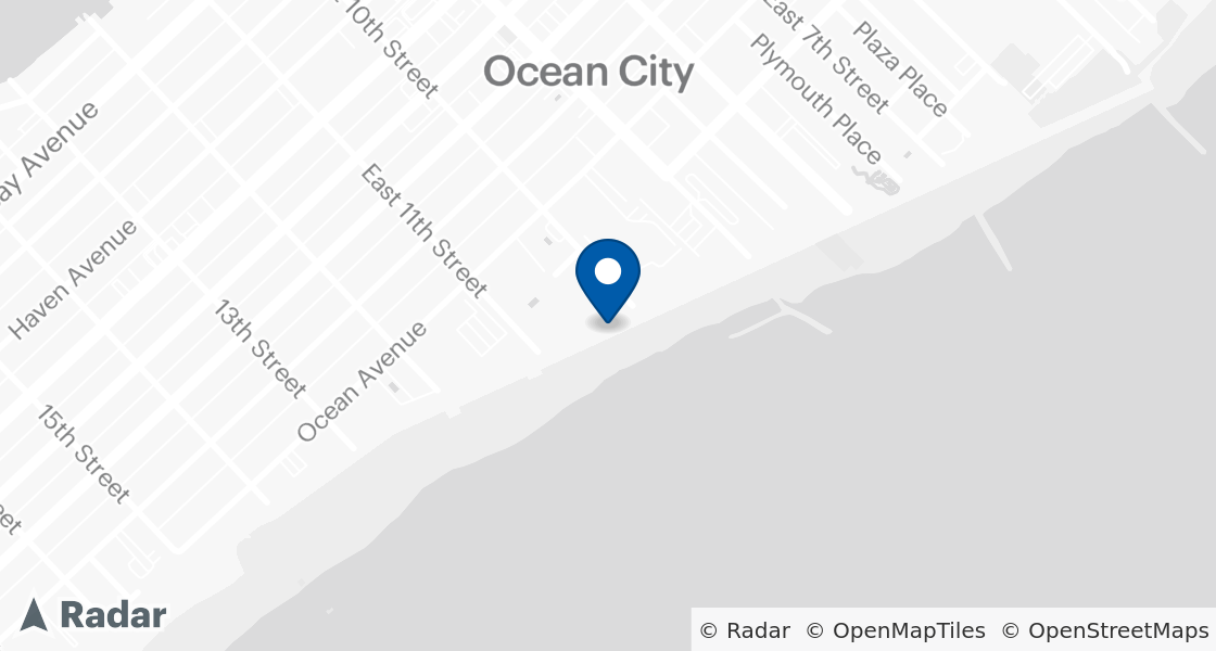 Map of Dairy Queen Location:: 1020 Boardwalk, Ocean City, NJ, 08226-3335